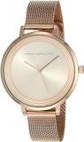 French Connection Analog Rose Gold Dial And Band Women's Stainless Steel Watch FCN0001F