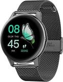 French Connection R3 Free Strap, Color : Black Touch Screen Unisex Metal Case Smartwatch With Heart Rate & Blood Pressure Monitoring, Upto 10 Days Active Battery Life