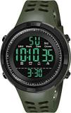 FROZIL Men's Digital Sports Watch 50m Waterproof LED Military Multifunction Smart Watch Stopwatch Countdown Auto Date Alarm Outdoor Sports Digital Black Dial Mens Boys Watch