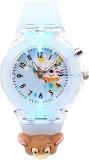 Generic 3D Cartoon Kids Analog Watch With LED Luminous 7 Multicolour Glowing Disco Light | 3D Cute Rabbit On Belt |Unique Radium Silicone Strap | Childrens Best Unisex Birthday Return Gifts