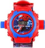 Generic B 4 Baby Digital 24 Images Cartoon Projector Watch For Kids, Unisex Toy. Also Used As Birthday Return Gift Spiderman