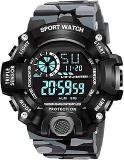 Generic Dark Claude Versatile Digital Sports Watch: Black Dial For Men And Boys