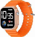 Generic Digital Earth Ultra Look Multi Logo Orange Unisex Watch