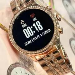 Generic Gen 9 Diamond Strap HD Display 2 Straps BT Calling Smartwatch Rose Gold Strap for Mens and Womens with ON/Off Logo GEN 9