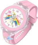 Generic GS MART 3D Cartoon Kids Analog Watch With LED Luminous 7 Multicolour Glowing Disco Light | Unbreakable Silicone Strap | Childrens Best Unisex Birthday Return Gift | For Boys And Girls Of Age 3 13 Years