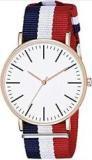 Generic Ravya Trading Analog White Round Dial Unisex Watch Dw R+W+Blu For Men & Women Wrist Watches