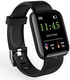 Generic Smartest ID116 Plus Bluetooth Smart Fitness Band Watch with Heart Rate Activity Tracker Waterproof Body, Step and Calorie Counter, Distance Measure, OLED Touchscreen for Men/Women,