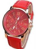 Geneva Analogue Red Dial Unisex Watch Shvm13