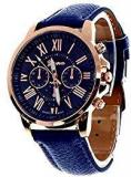 Geneva Platinum Analogue Blue Dial Women's Watch GP 083