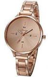 Geneva Platinum Analogue Rose Gold Dial Women's Watch 332