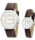 Giordano Analog Dial Unisex Watch Pair Grand White P6887