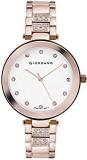 Giordano Eleganza Collection Analog Watch For Women With Color Variant, And Crystal Studded Metal Strap To Complement Your Look, Gift For Women A2037