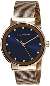 Women's Latest Fashion Blue Dial Rose Gold Mesh Band Watch, Model No. A2047 44