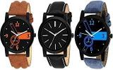 Glamexy Leather Boy's Analog Watch Combo Pack Of 3