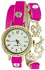 Analogue White Dial Women's & Girl's Watch Pink Love dori