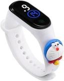 Goldenize Fashion Digital Dial Waterproof Stylish And Fashion Unisex Child Wrist Smart Watch LED Band For Kids, Child Colorful Cartoon Character Super Hero For Kids, Boys & Girls White Doremon