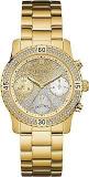 GUESS Women Gold Round Stainless Steel Dial Analog Watch U0774L5M