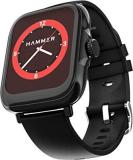 Hammer Hammer Ace 4.0 Calling Smart Watch With Large 1.85 Inch IPS Display, Dual Mode, Spo2, Heart Rate, Strong Metallic Body & Skin Friendly Strap Black