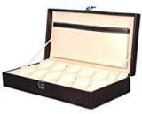 Hard Craft Watch Box Case PU Leather For 12 Watch Slots Brown