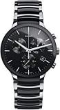 Hazaar Watch Unisex Watches Centrix Chronograph Ceramic Silver Watch Black Dial, R30130152