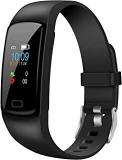 Helix Gusto 2.0 Black Fitness Band With Colored Display, HRM, SOS, Music Control, Message And Call Notification Digital Dial Unisex's Watch, Up To 7 Days Active Battery Life TW0HXB205T