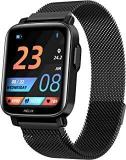 helix TIMEX METALFIT 2.0 smartwatch with Bluetooth calling, 1.5 inch HD IPS Full touch Display, SPO2, Body temperature & BP measurement, 20 sports modes and Unlimited Watch Faces, Black Mesh