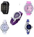 Horse Head Jwellery Bracelet Style Combo Of 5 Analogue Multicolor Dial Womens Watches D55