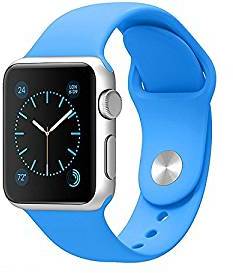 House of Quirk iWatch 38mm Silicone Strap Light Blue Watch NOT Included