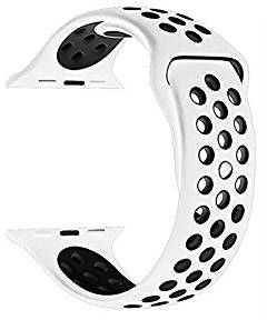 House of Quirk Silicone iwatch Band for 42mm WATCH NOT INCLUDED White/Black