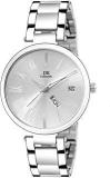 IIK COLLECTION Elegant Round Dial Stainless Steel Bracelet Chain Analogue Watch for Women and Girls