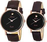 JAINX Analog Unisex Adult Watch Brown Dial, Brown Colored Strap Pack Of 2