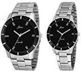 JAINX Analogue Black Dial Men's & Women's Couple Watch Jc423