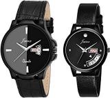 JAINX Analogue Unisex Watch Black Dial Black Colored Strap JC483