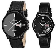 JAINX Analogue Unisex Watch Black Dial Black Colored Strap JC483