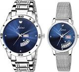 JAINX Analogue Unisex Watch Blue Dial Silver Colored Strap JC479