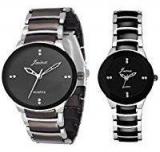 Jainx Black Chain Analog Watch For Couple JC438