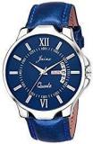 Jainx Blue Day And Date Round Dial Analogue Watch For Men & Boys Jm302