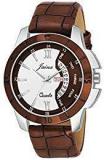 Jainx Brown Day And Date Round Analogue Watch For Men's & Boys JM315