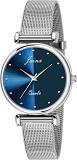 Jainx Casual Analogue Women Watch Blue Dial Silver Colored Chain