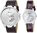 Jainx Day And Date Feature Analog Watch For Couple