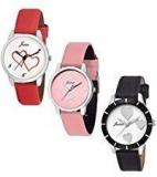 Jainx Triple Combo Multi Color Dial Analog Watch For Women & Girls JXT807