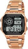 Jaxer Rose Gold Sports Multi Functional Digital Square Unisex Watch JXDG2802