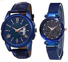 JAYVIRU ENTERPRISE Analogue unisex Watch Blue Dial Blue Colored Strap