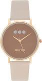 Joker & Witch Musky Brown Dial Beige Faux Leather Analogue Watch for Women