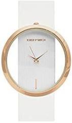 Joker & Witch Women's Futuristic White Rose Gold Analog Dial Watch