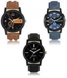 Krupa Enterprise 444123 Analog Multi Colour Dial Men's & Boy's Watch Pack Of 3