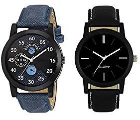 Krupa Enterprise Analogue Multi Colour Dial Men's Watch Combo of 2 78496