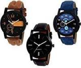 Krupa Enterprise Analogue Multicolor Dial Combo Of 3 Men's & Boy's Watch 444123