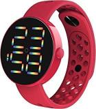 La Classe Watches Round Rainbow LED Lights Digital Unisex Watch For Boys And Girls