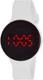 LEMONADE White Color Round Shaped Unisex Silicone Digital LED Bracelet Band Wrist Watch for Kids, Boys, Men, Girls, Women